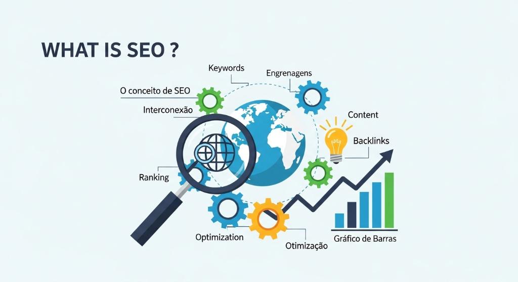 O que é SEO: dominar o ranqueamento no Google em 2026 (guia) 3 O que é SEO? O Guia Definitivo sobre Otimização para Motores de Busca (2026)