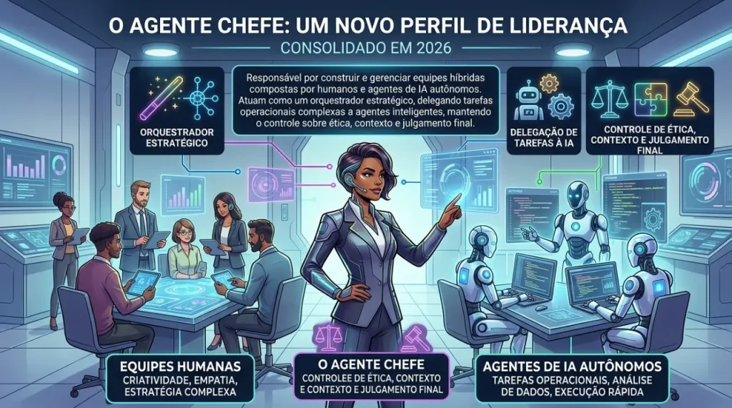 O Surgimento do 'Agent Boss': Como Liderar Times Híbridos em 2026 1 Agent Boss 2026