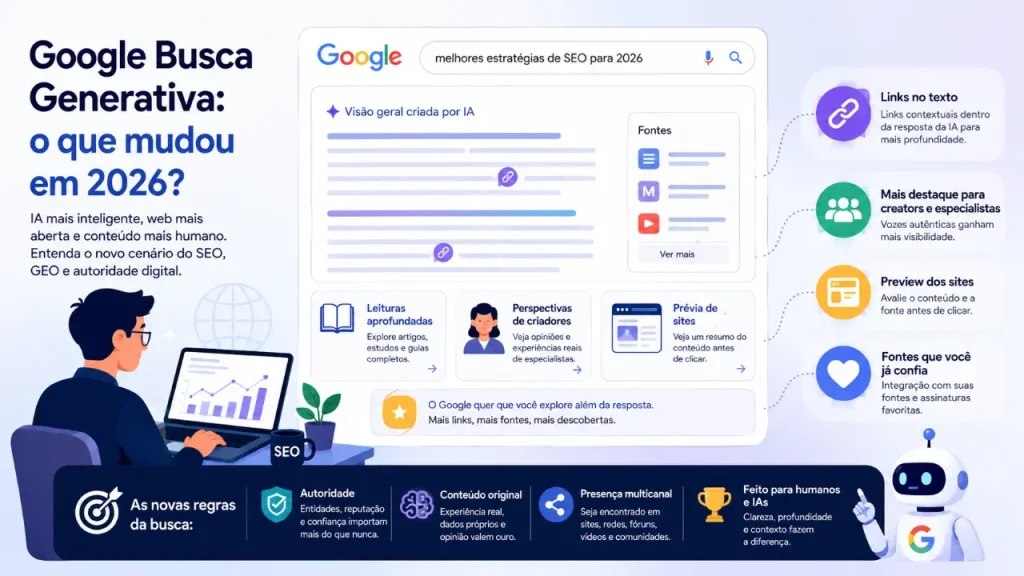 Google Busca Generativa vai salvar a web? O que mudou na busca com IA em 2026 1 Google Busca Generativa