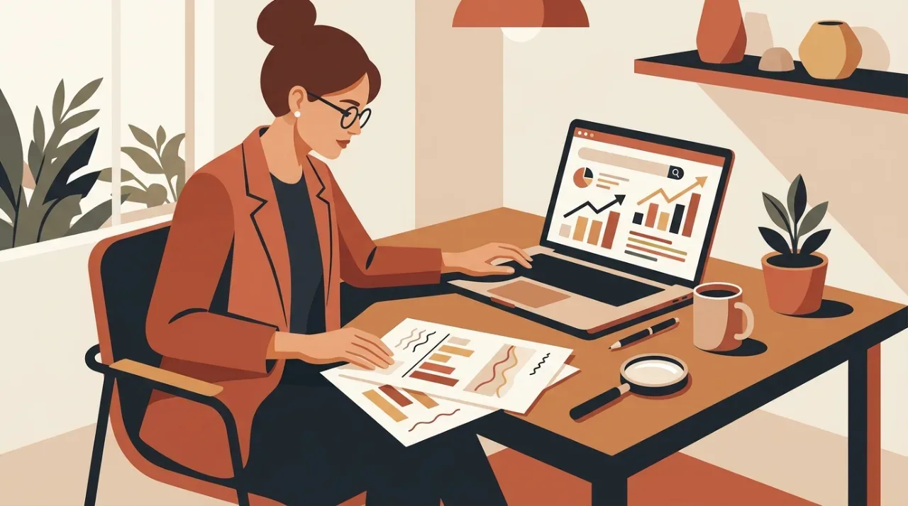 Consultoria de SEO para pequenas empresas analisando dados de crescimento orgânico